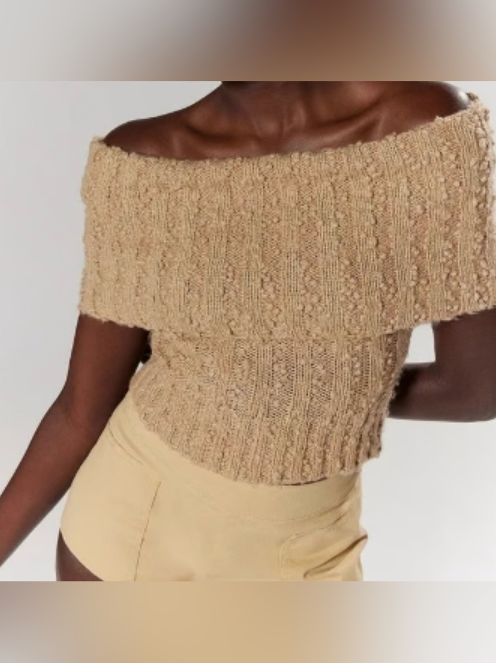 New Urban Outfitters "Silence + Noise" Starlet Off-The-Shoulder Knit Top M